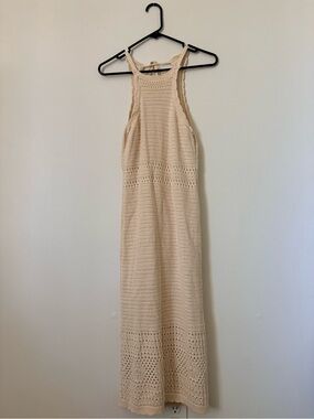 Arizona Jean Company Cream Crochet Maxi Dress